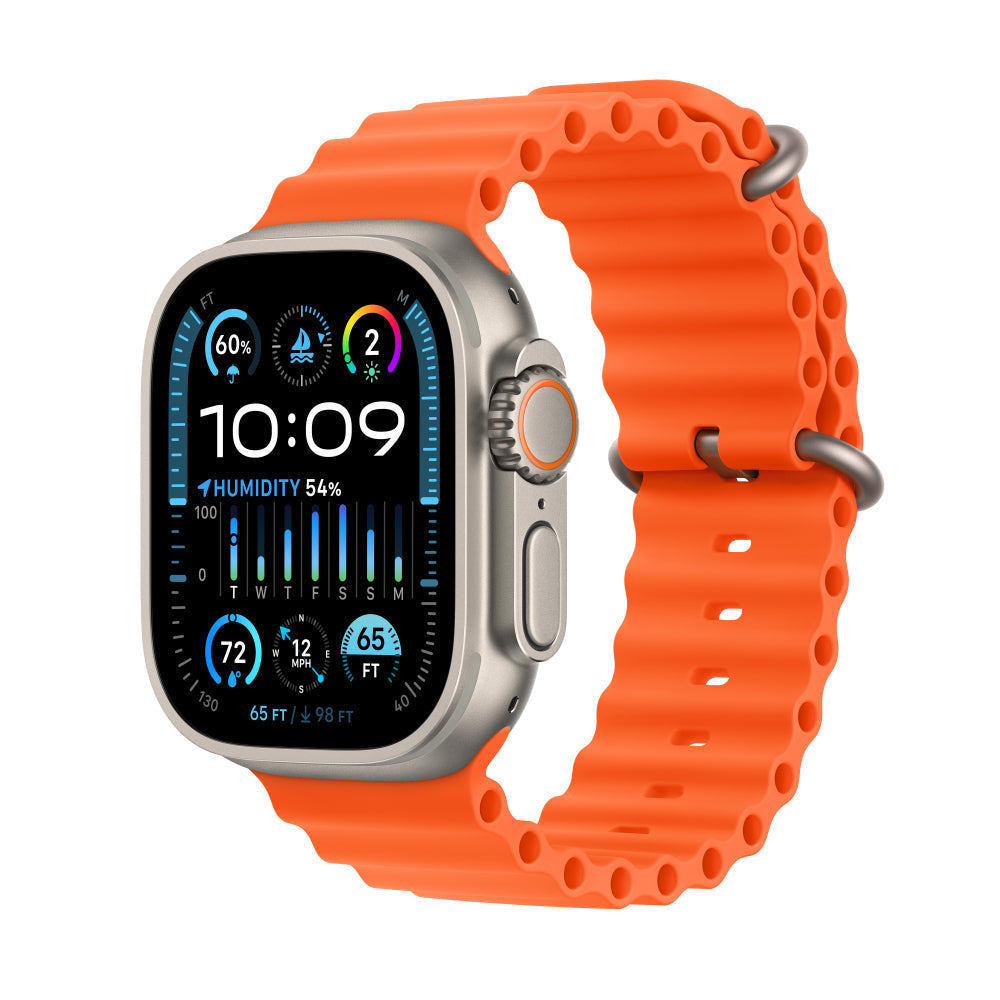 Apple Watch Ultra 2 Titanium Case with Orange Ocean