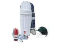 Professional Cricket Kit For Adults Gry Necols Pack of 10- (Hard Ball Cricket Bat + Hard Ball + Gloves + Cricket Kit Bag + Helmet + Under Guard + Leg Pads + Elbow Pads + Thigh Pads)