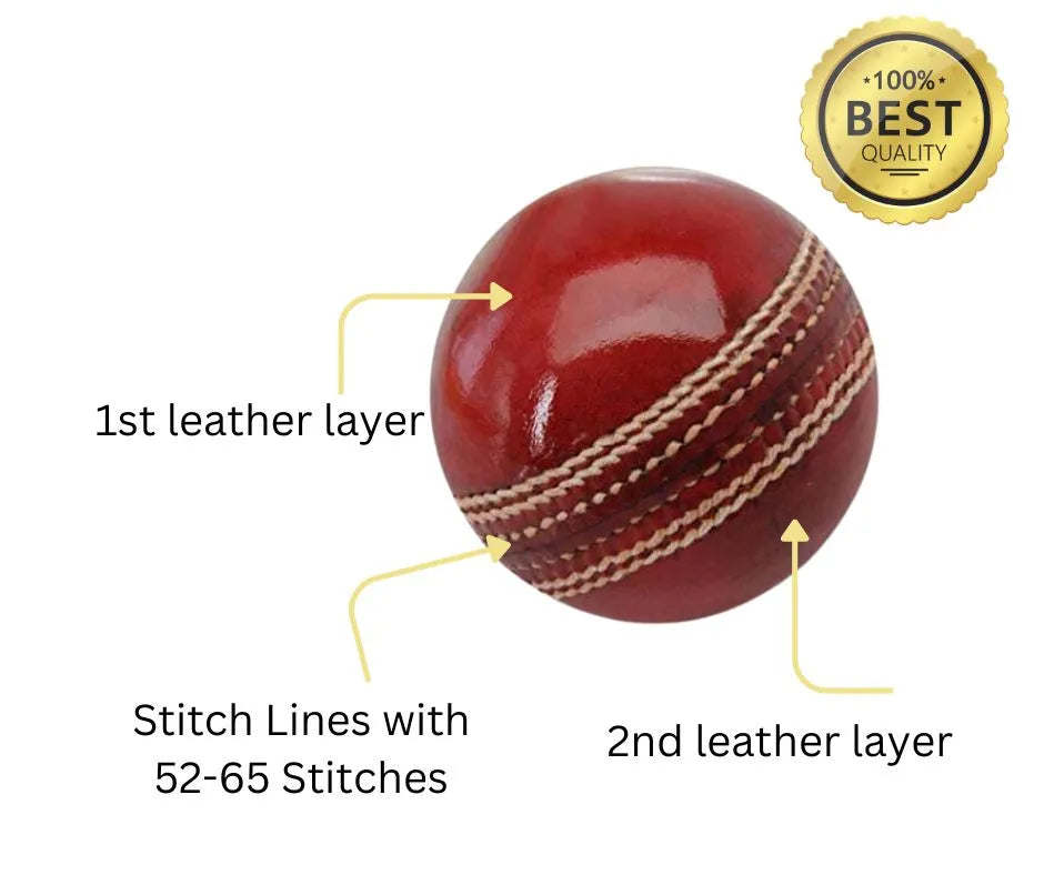 Handmade two layers hard ball for cricket_ Cricket hard ball in Pakistan